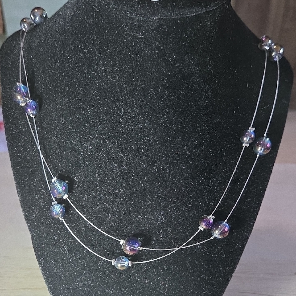 Paparazzi Silver and Purple Starry Night Necklace